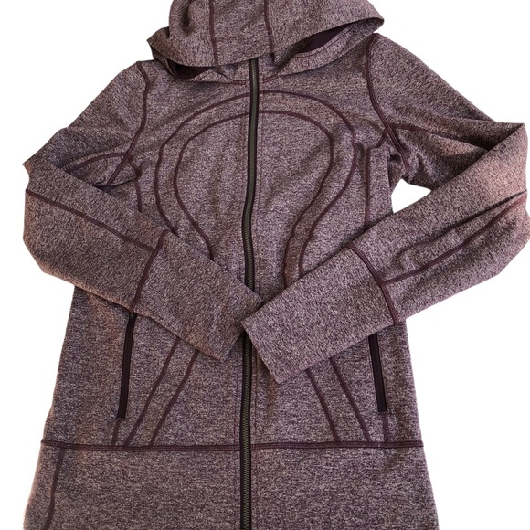 Lululemon Stride Jacket II Heathered Black Cherry size 10 nwot! - Picture 13 of 15